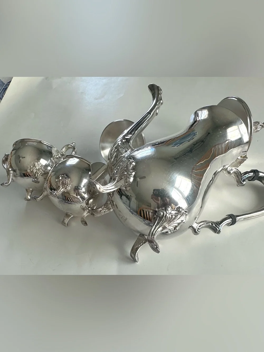 Sheridan Taunton Silversmiths Silverplate Four-Piece Coffee Service Set  Vintage